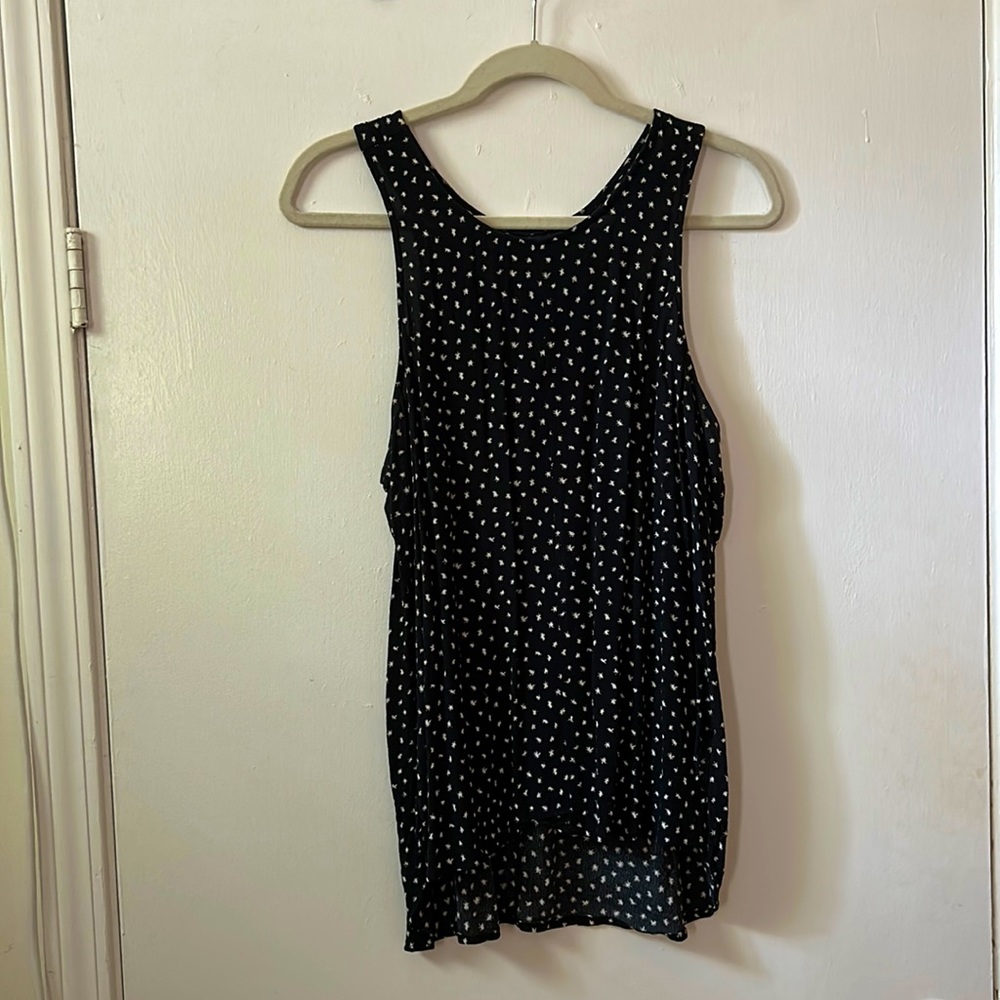 Madewell Black Tank Top with Stars